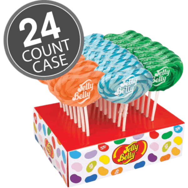 Jelly Belly Green Apple,Tangerine,Berry Blue Lollipop 24x42g