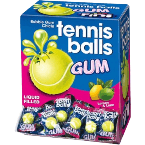 Fini Tennis Ball Bubble Gum British 200x5g