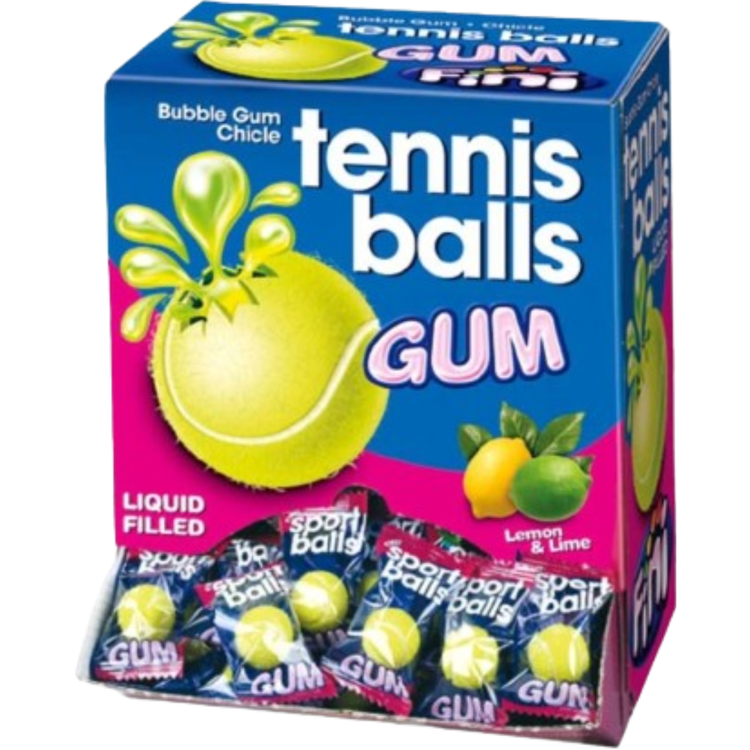 Fini Tennis Ball Bubble Gum British 200x5g Fini Tennis Ball Bubble Gum British 200x5g