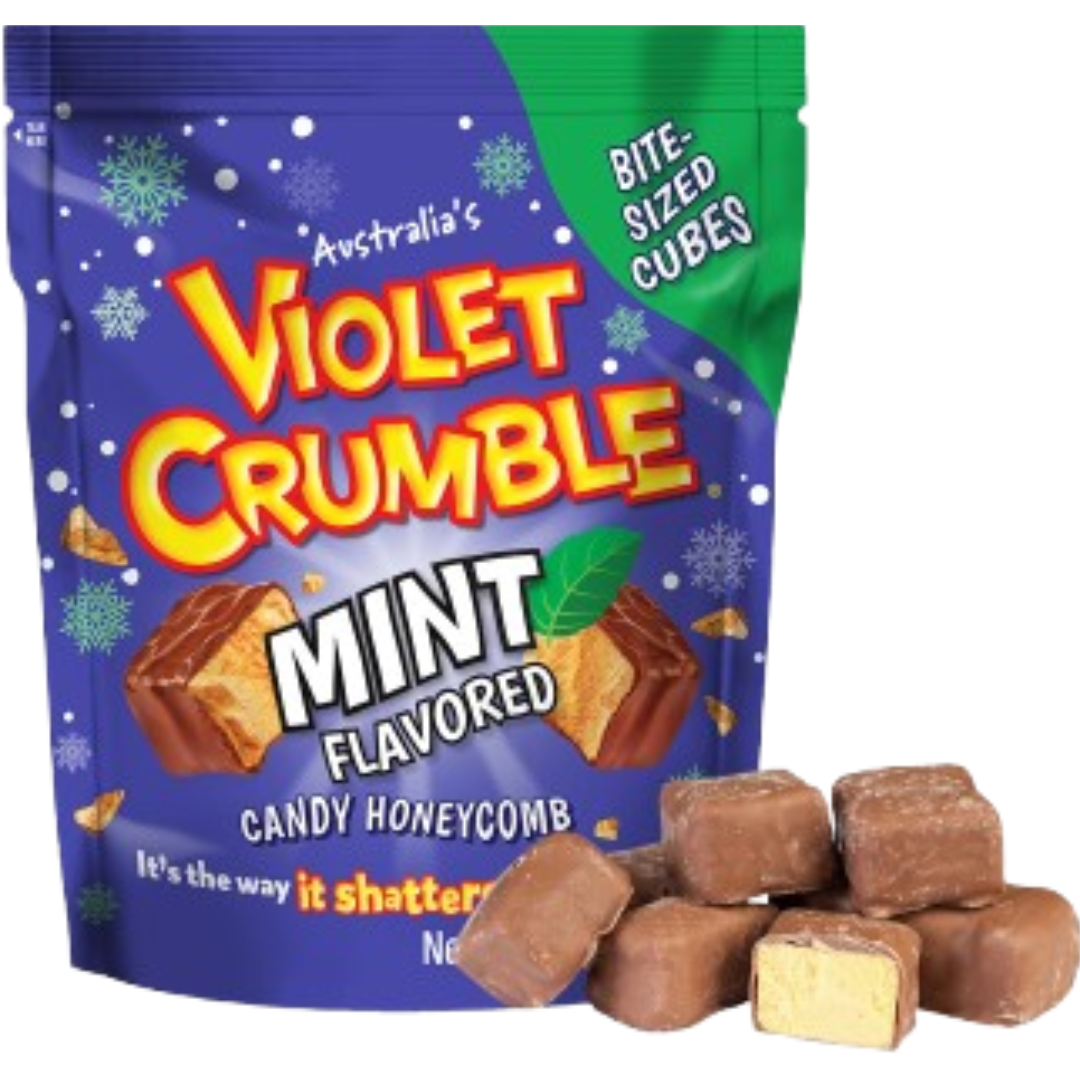 Violet Crumble Mint Flavoured Choc. Cubes Bag - 8x170g Violet Crumble Mint Flavoured Choc. Cubes Bag - 8x170g