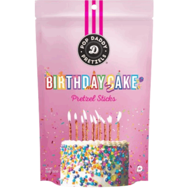 Pop Daddy Birthday Cake Pretzels 12x7.5oz
