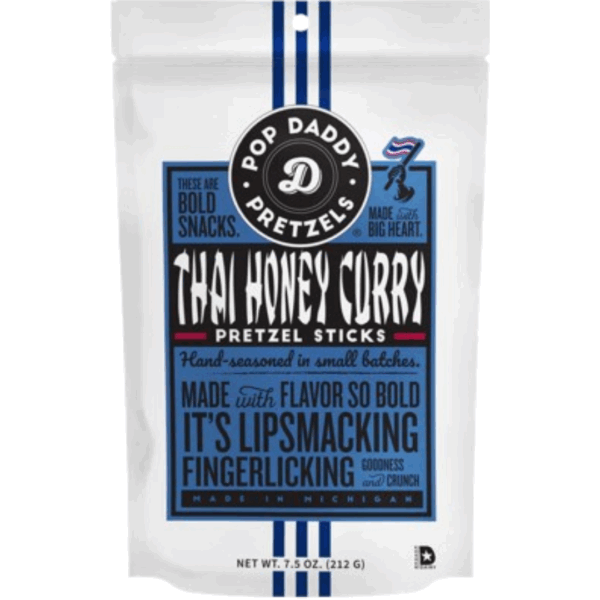 Pop Daddy Thai Honey Curry Pretzels 12x7.5oz