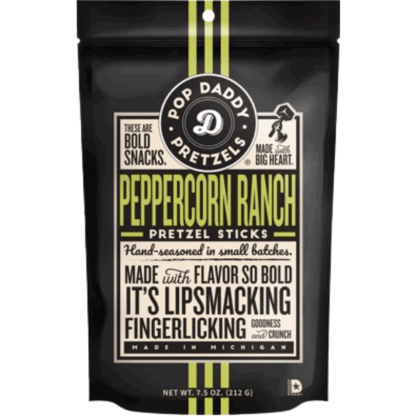 Pop Daddy Peppercorn Ranch Pretzels 12x7.5oz
