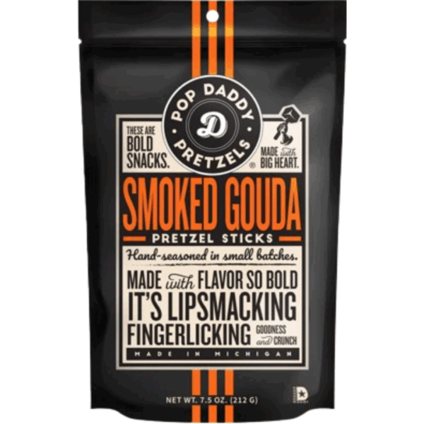 Pop Daddy Smoked Gouda Pretzels 12x7.5oz