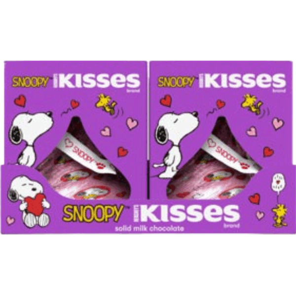 Hershey Milk Chocolate Kiss wrapped in Snoopy & Friends 24x1.45oz