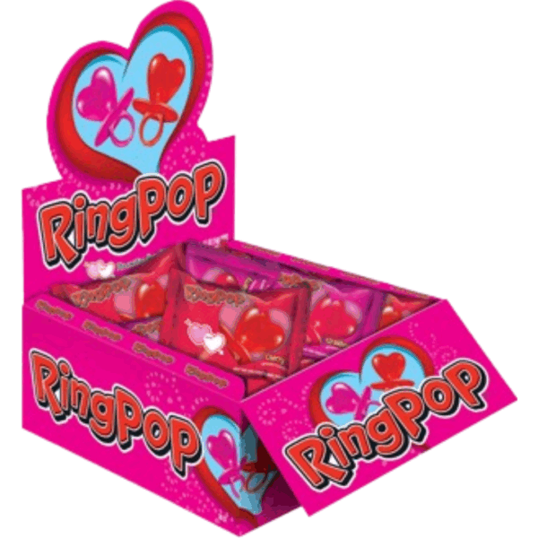 Topps Ring Pop Heart Shaped Valentine 36