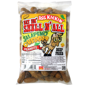 Ass Kickin' Peanuts Deep Fried Eat Em' Shell N' All Jalapeno Cheddar 7oz