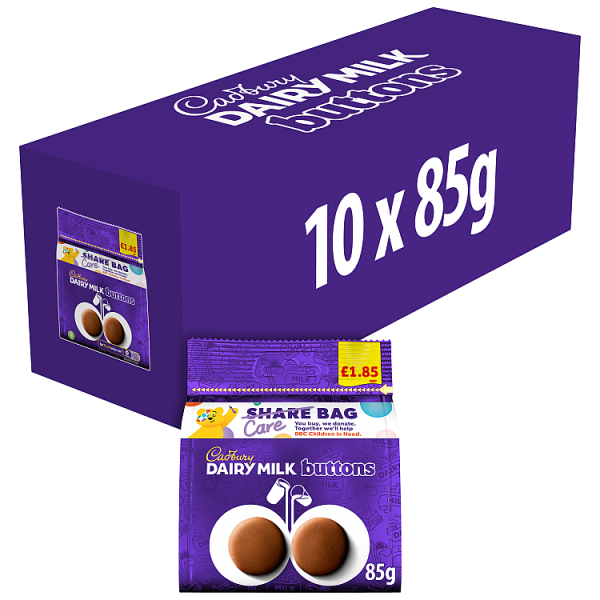 Cadbury Dairy Milk Buttons Price Marked British 10x85g