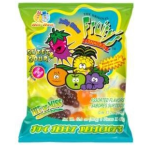 Din Don Fruity's Ju-C Jelly Sweet and Sour Peg Bag 30x13oz