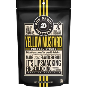 Pop Daddy Yellow Mustard Pretzels 12x7.5oz
