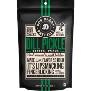 Pop Daddy Dill Pickle Pretzels 12x7.5oz (Best Before August 2026)