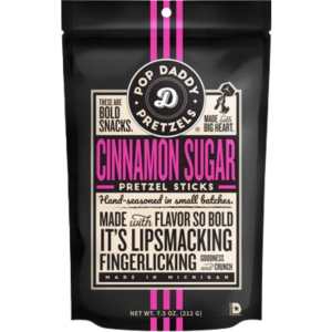 Pop Daddy Cinnamon Sugar Pretzels 12x7.5oz (Best Before June 2026)