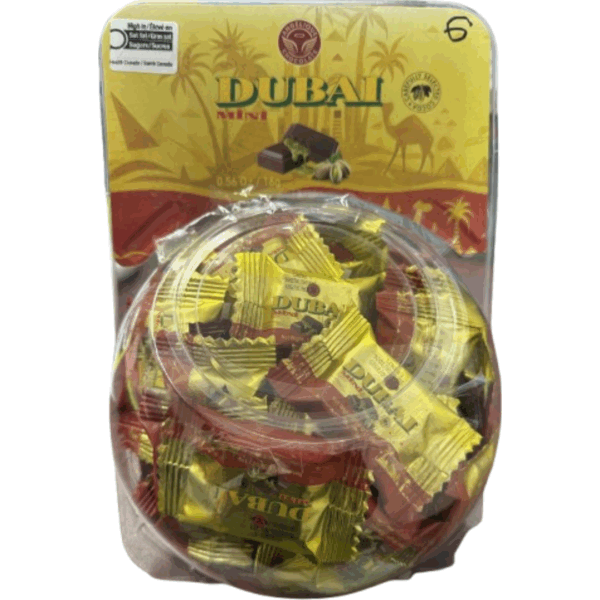 Angelique Dubai Milk Chocolate & Pistachio Kadayif Filling Mini Bar 75x16g