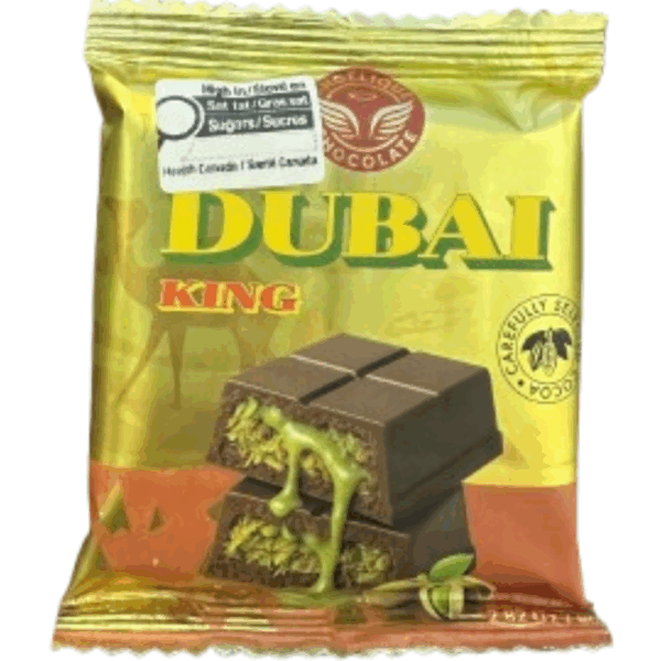 Angelique Dubai Milk Chocolate & Pistachio Kadayif Filling King Size Bar 22x80g