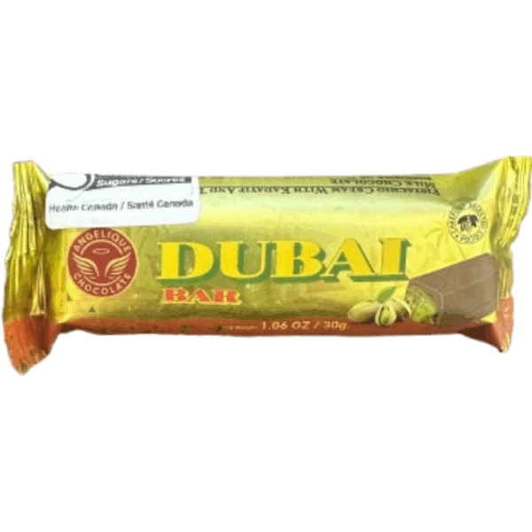 Angelique Dubai Milk Chocolate & Pistachio Kadayif Filling Bar 25x30g