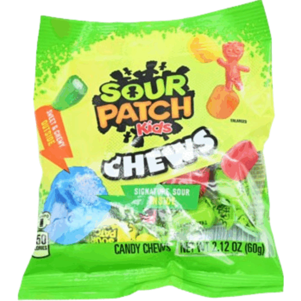 Sour Patch Kids Chew Assorted Peg Bag 12x2.12oz
