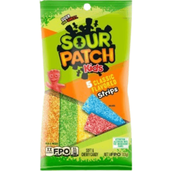 Sour Patch Kids Strips Assorted Peg Bag 12x3.5oz