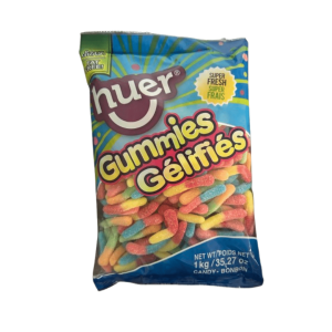 Huer Sour Neon Worms 1kg