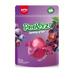 Amos Peelerz Gummy Grape Peg Bag 12x6oz