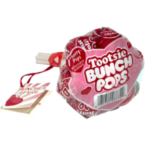 Tootsie Valentine Bunch Pops with Cards Vertical Tray 12