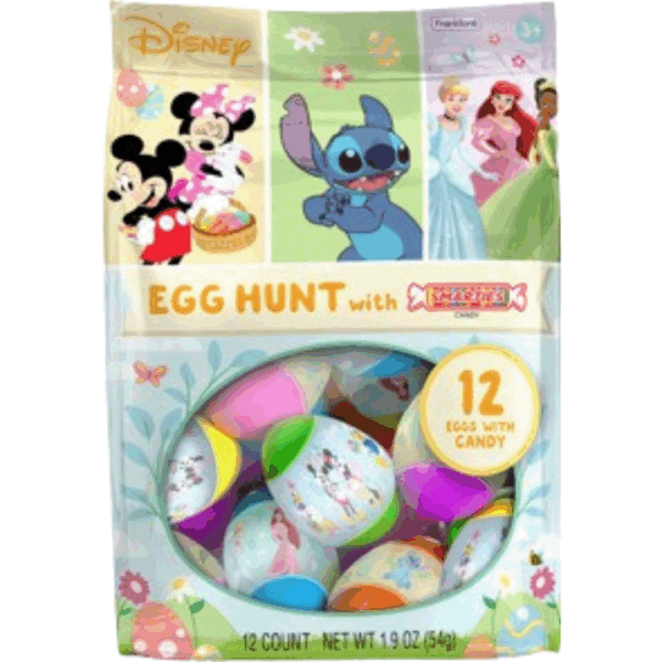 Frankford Disney Plastic Egg Hunt Bag Twelve Pieces 6x1.9oz