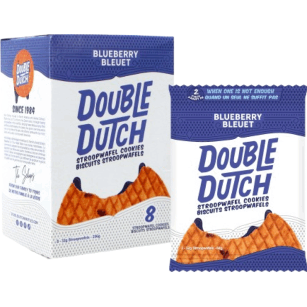 Double Dutch Stroopwafel Cookies Blueberry 8x2pkx32g