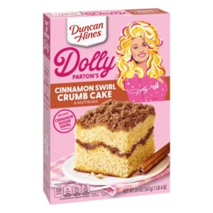 Duncan Hines Dolly Parton's Cinnamon Swirl Crumb Cake and Muffin Mix 6x20oz
