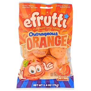 E-Frutti Outrageous Orange Gummy Candy Four Pieces 12x2.6oz