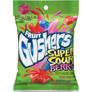 Gushers Super Sour Berry Peg Bag 8x4.25oz