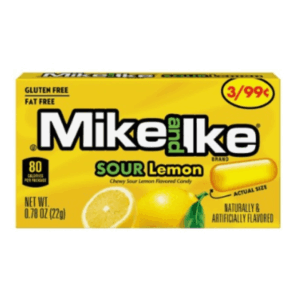 Just Born Mike and Ike Sour Lemon Price Marked 24x0.78oz