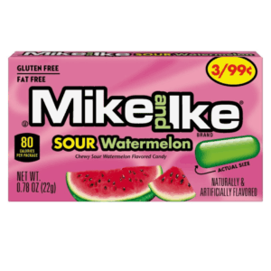 Just Born Mike and Ike Sour Watermelon Price Marked 24x0.78oz