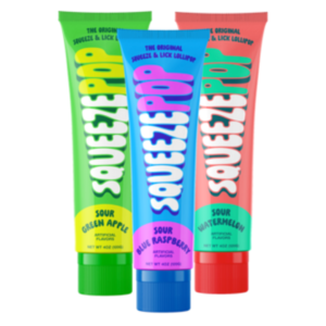 Squeeze Pop Sour Assorted Tube 12x4oz