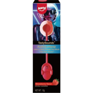 Amos Tasty Sounds Audio Lollipop Strawberry 12
