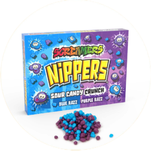 Zed Screamers Nippers Blue Razz & Purple Razz Theater Box 12x140g
