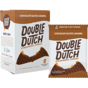 Double Dutch Stroopwafel Cookies Chocolate Salted Carmel 8x2Pkx32g
