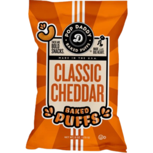 Pop Daddy Classic Cheddar Baked Puffs 12x6oz (Best Before July 2026)