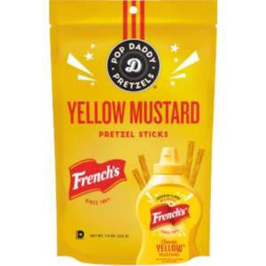 Pop Daddy French's Mustard Pretzels 15x3oz (Best Before September 07 2026)