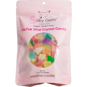Silky Gem Crystal Vegan Assorted Flavor Snack Bites Peg Bag 170g  (Best Before June 02 2026)