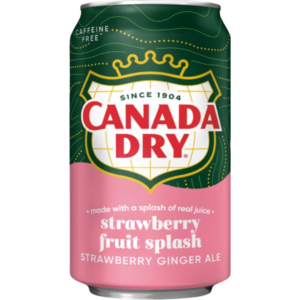 Canada Dry Fruit Splash Strawberry Ginger Ale 12x355ml (Best Before October 29 2026)