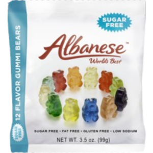 Albanese Zero Sugar 12 Flavor Gummi Bears Peg Bag 12x3.5oz