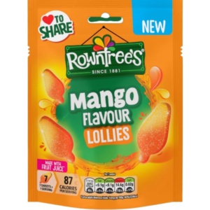 Rowntree Mango & Passionfruit Lollies British Peg Bag 9x130g