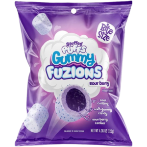 Bubs Fuzions Stuffed Puffs Gummy Fuzions Sour Mixed Berry 8x4.23oz