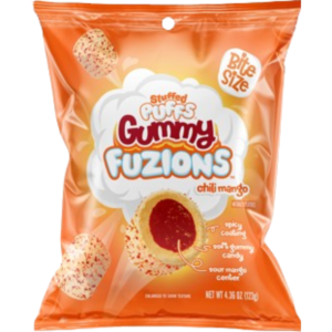 Bubs Fuzions Sunrise Stuffed Puffs Gummy Fuzions Chili Mango 8x4.23oz