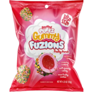 Bubs Fuzions Sunrise Stuffed Puffs Gummy Fuzions Fruity Punch 8x4.23oz
