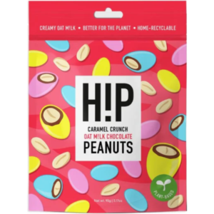 HIP Caramel Crunch Oat Milk Chocolate Peanuts British 8x90g