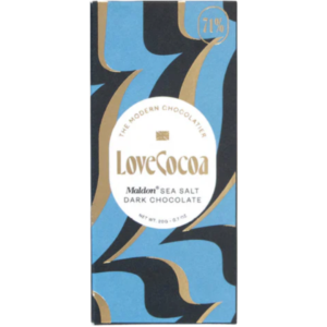 Love Cocoa Dark Chocolate Maldon Sea Salt Mini Bar Vegan British 20x20g