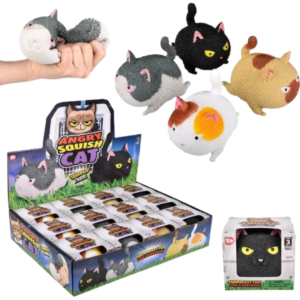 RIN Angry Squish And Stretch Puffy Cat 3.5" 12