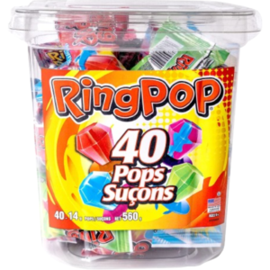Bazooka Ring Pops Assorted 40