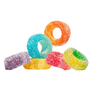 Albanese Bulk Sour Mini PuckeRings Six Flavors 4.5lb