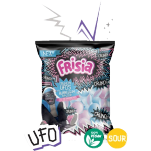 Frisia Crunchy UFOs Bubblegum Flavour Bag British 12x36g